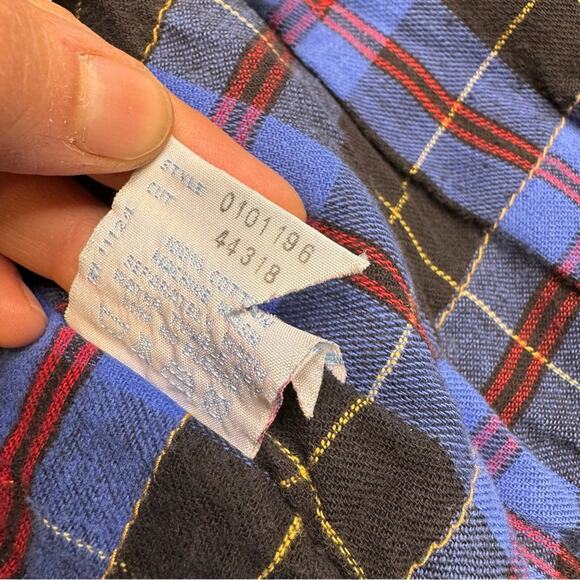 VTG 80's-90's Rare Guess Denim Spell Out Jacket Size Kids XL 6 - 6X/7 flannel - Picture 16 of 16